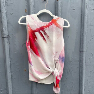 Babaton Hopkins Paint Brush Effect  Sleeveless Blouse, size Small